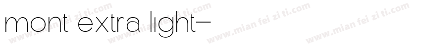 mont extra light字体转换